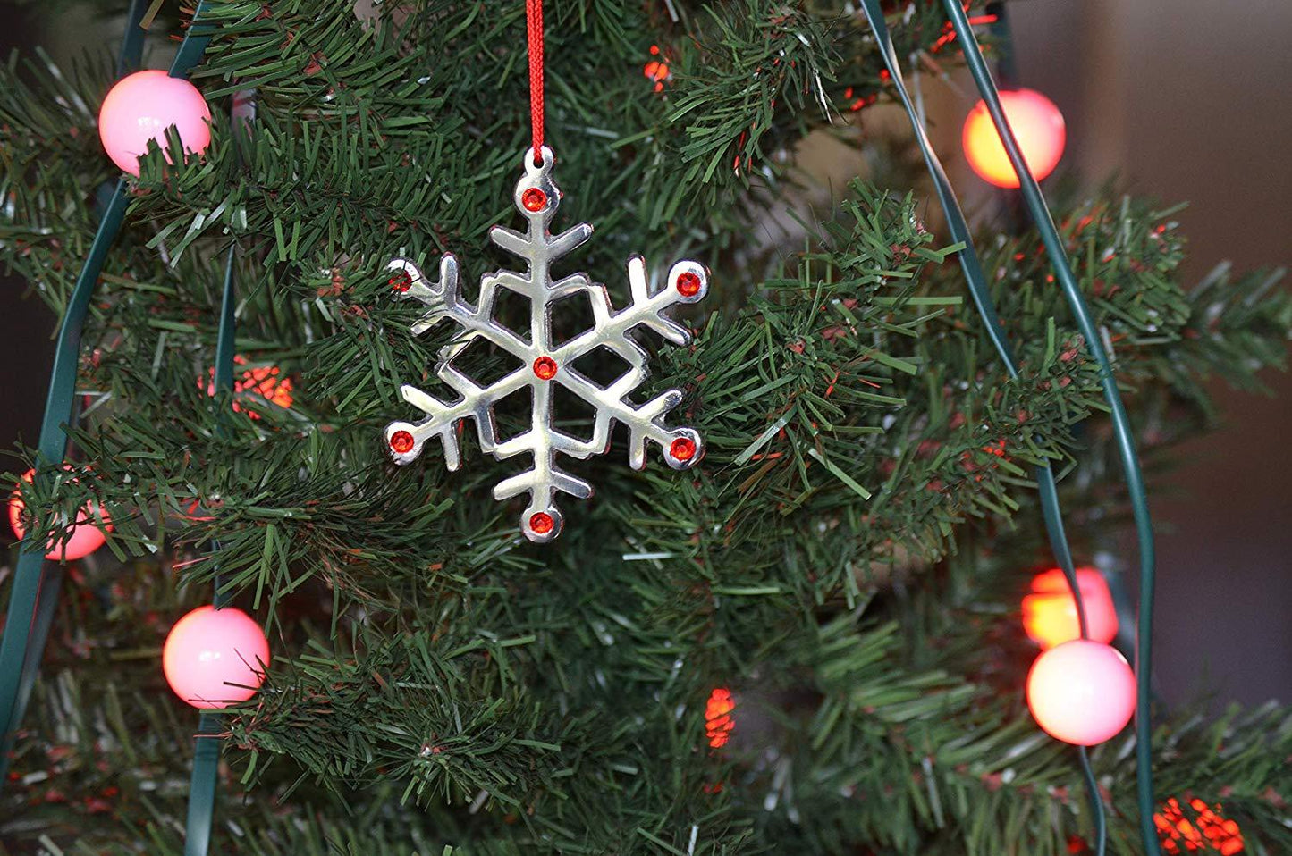 Snowflake Christmas Tree Ornament Decorations Set of 4